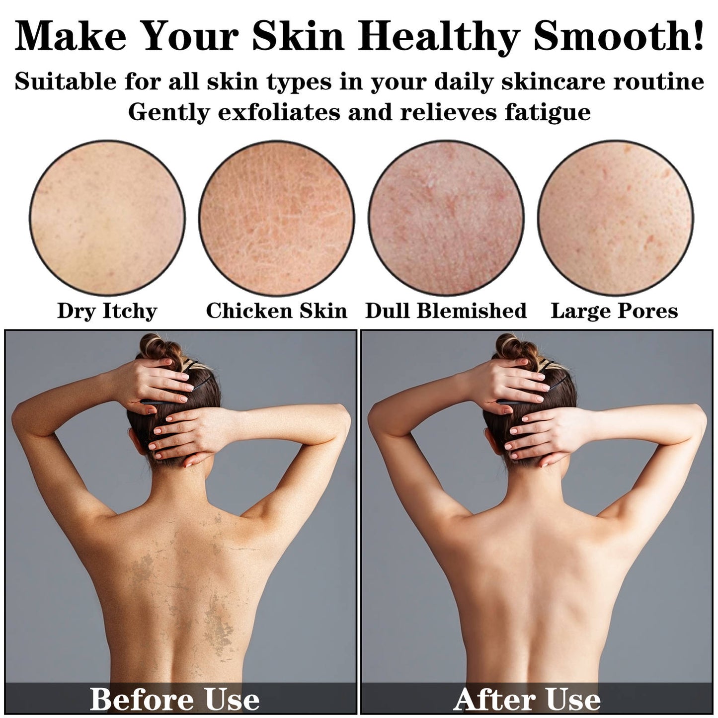 Gants de gommage exfoliant extensibles pour le dos, gants de massage du corp,serviettes de nettoyage en profondeur pour la douche