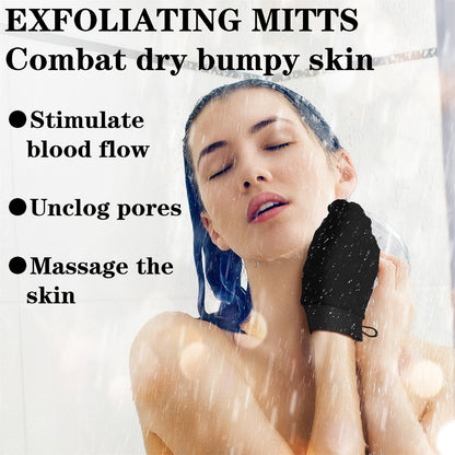 Gants de gommage exfoliant extensibles pour le dos, gants de massage du corp,serviettes de nettoyage en profondeur pour la douche